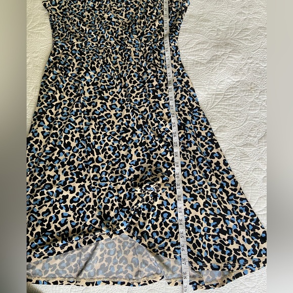 BCBGMAXAZRIA Faux Wrap Dress, Leopard Print, Medium - Picture 3 of 6